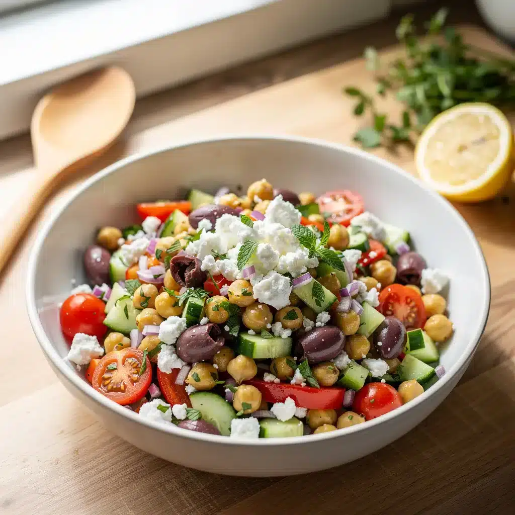 Chopped Mediterranean Chickpea Salad 8 Ingredients for Chopped Mediterranean Chickpea Salad