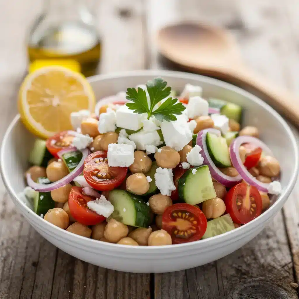 Easy Mediterranean Chickpea Salad 8 Ingredients for Easy Mediterranean Chickpea Salad