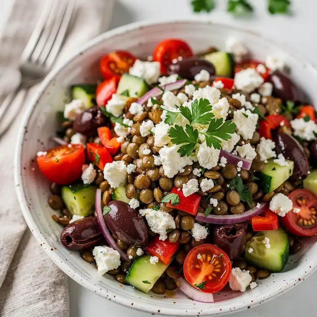 Chopped Mediterranean Lentil Salad 8 Ingredients for Chopped Mediterranean Lentil Salad