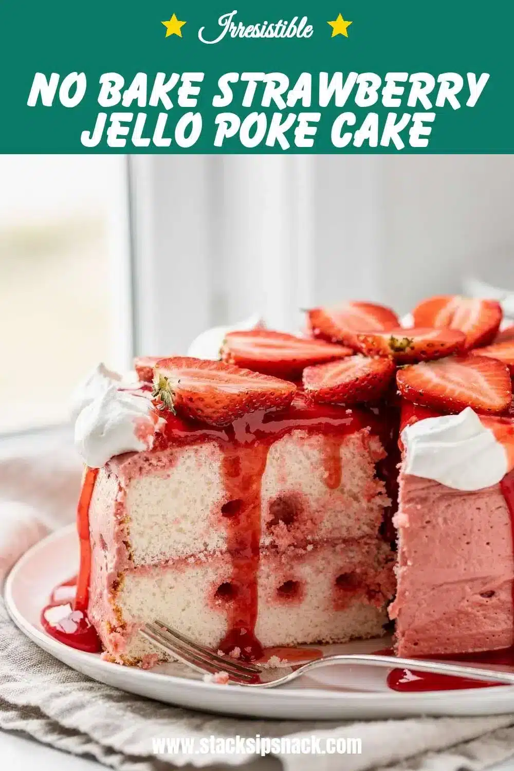 No Bake Strawberry Jello Poke Cake 10 Storage and leftovers for No Bake Strawberry Jello Poke Cake