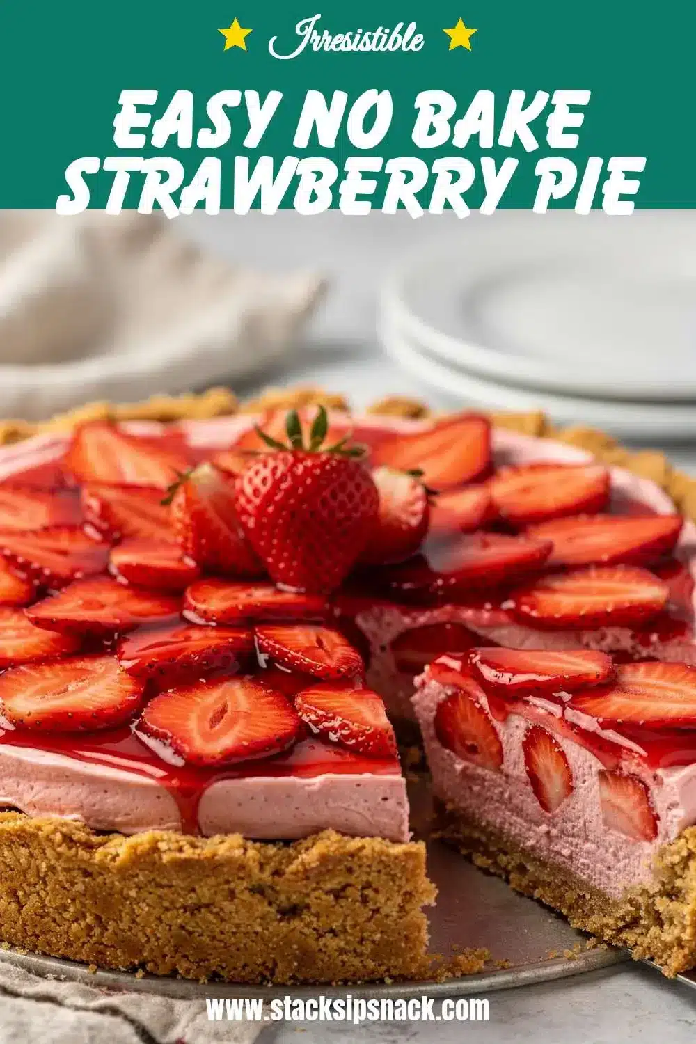 Easy No Bake Strawberry Pie 10 Storage and leftovers for Easy No Bake Strawberry Pie