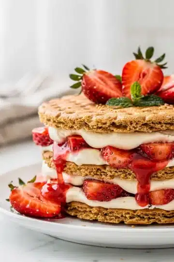 No Bake Strawberry Shortcake 13 No bake strawberry shortcake trifle with layers of cream and juicy berries