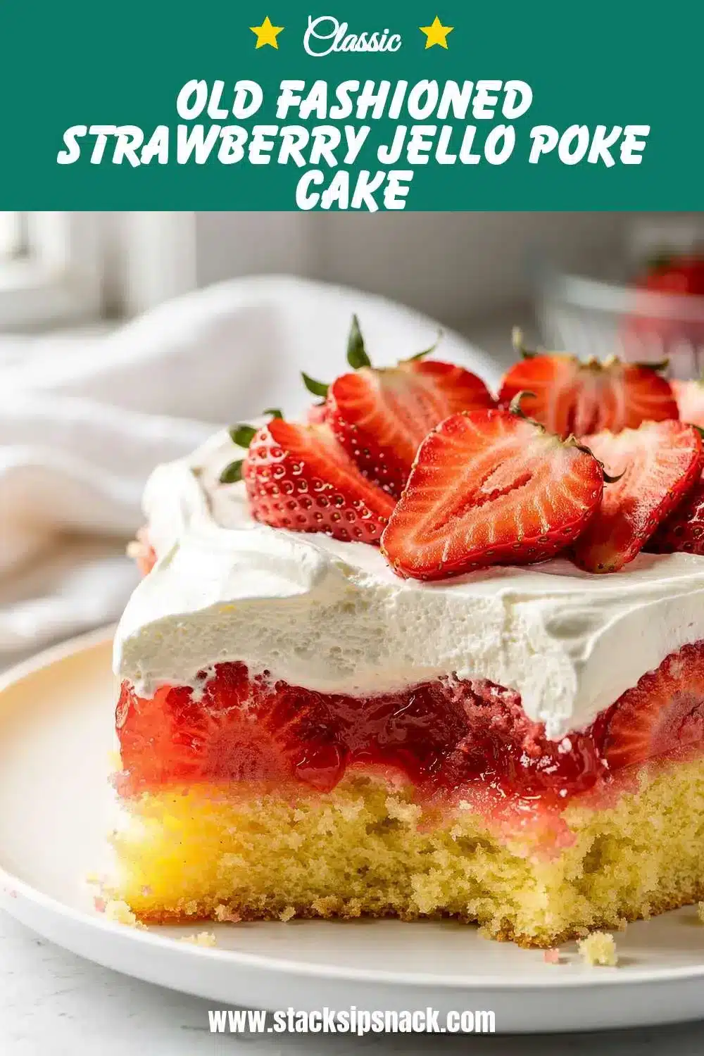 Old Fashioned Strawberry Jello Poke Cake 10 Storage and leftovers for Old Fashioned Strawberry Jello Poke Cake