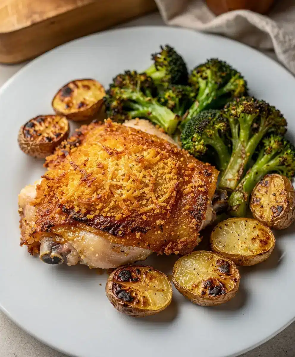 Homestyle Parmesan Crusted Sheet Pan Chicken Dinner 6 Homestyle Parmesan Crusted Sheet Pan Chicken Dinner featured image