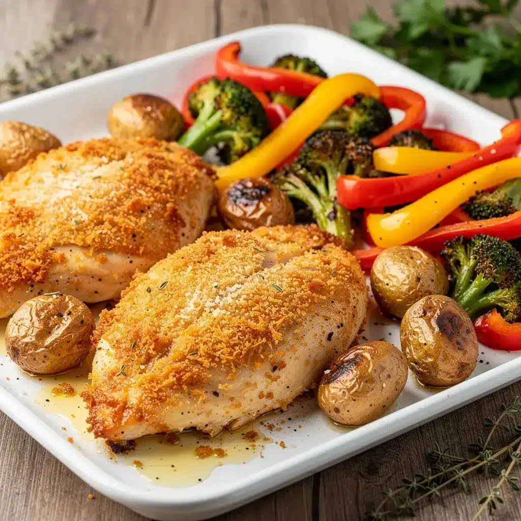 Skillet Parmesan Crusted Sheet Pan Chicken Dinner 8 Ingredients for Skillet Parmesan Crusted Sheet Pan Chicken Dinner