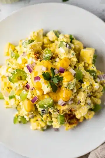 Protein Packed Egg Salad 11 Creamy protein packed egg salad with fresh herbs and vibrant vegetables