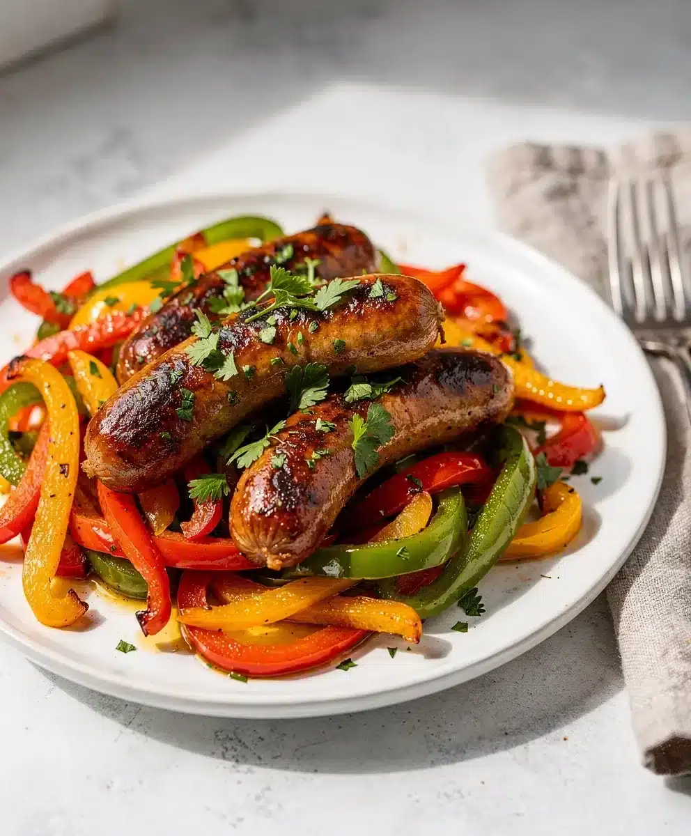 One Pan Sausage and Peppers 6 One Pan Sausage and Peppers featured image