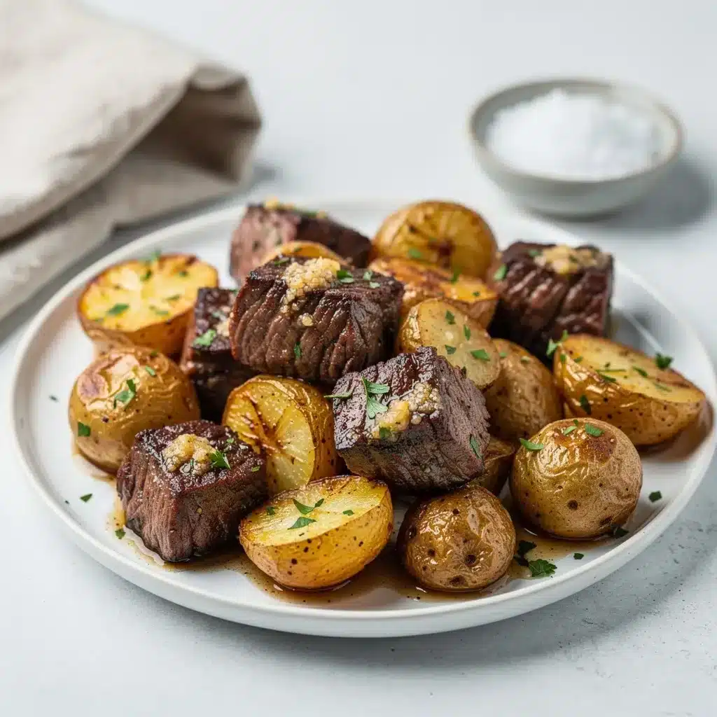 Skillet Garlic Butter Steak Bites and Potatoes 8 Ingredients for Skillet Garlic Butter Steak Bites and Potatoes