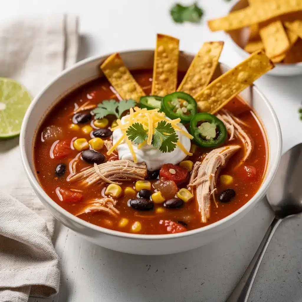 Slow Cooker Chicken Tortilla Soup 8 Ingredients for Slow Cooker Chicken Tortilla Soup