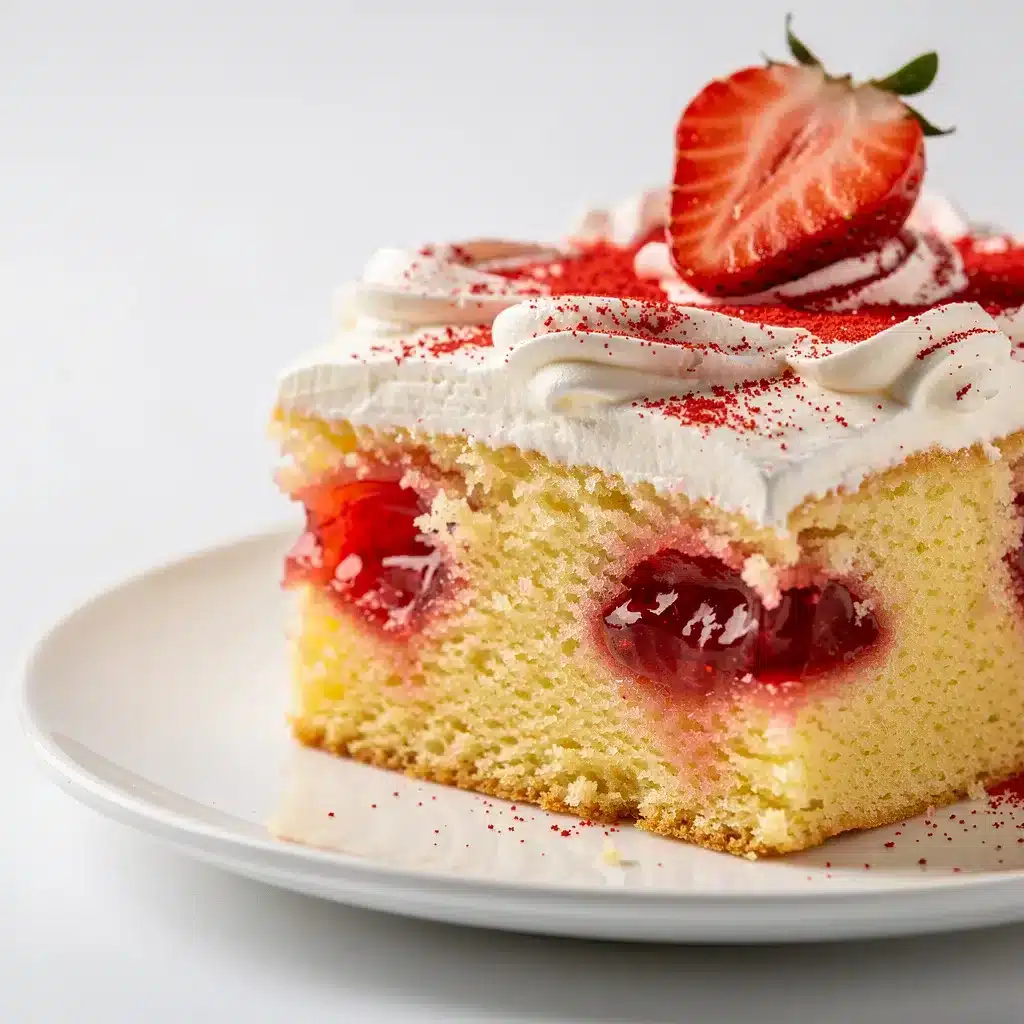 Creamy Strawberry Jello Poke Cake 8 Ingredients for Creamy Strawberry Jello Poke Cake