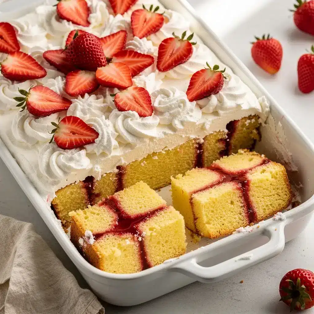 Classic Strawberry Jello Poke Cake 8 Ingredients for Classic Strawberry Jello Poke Cake