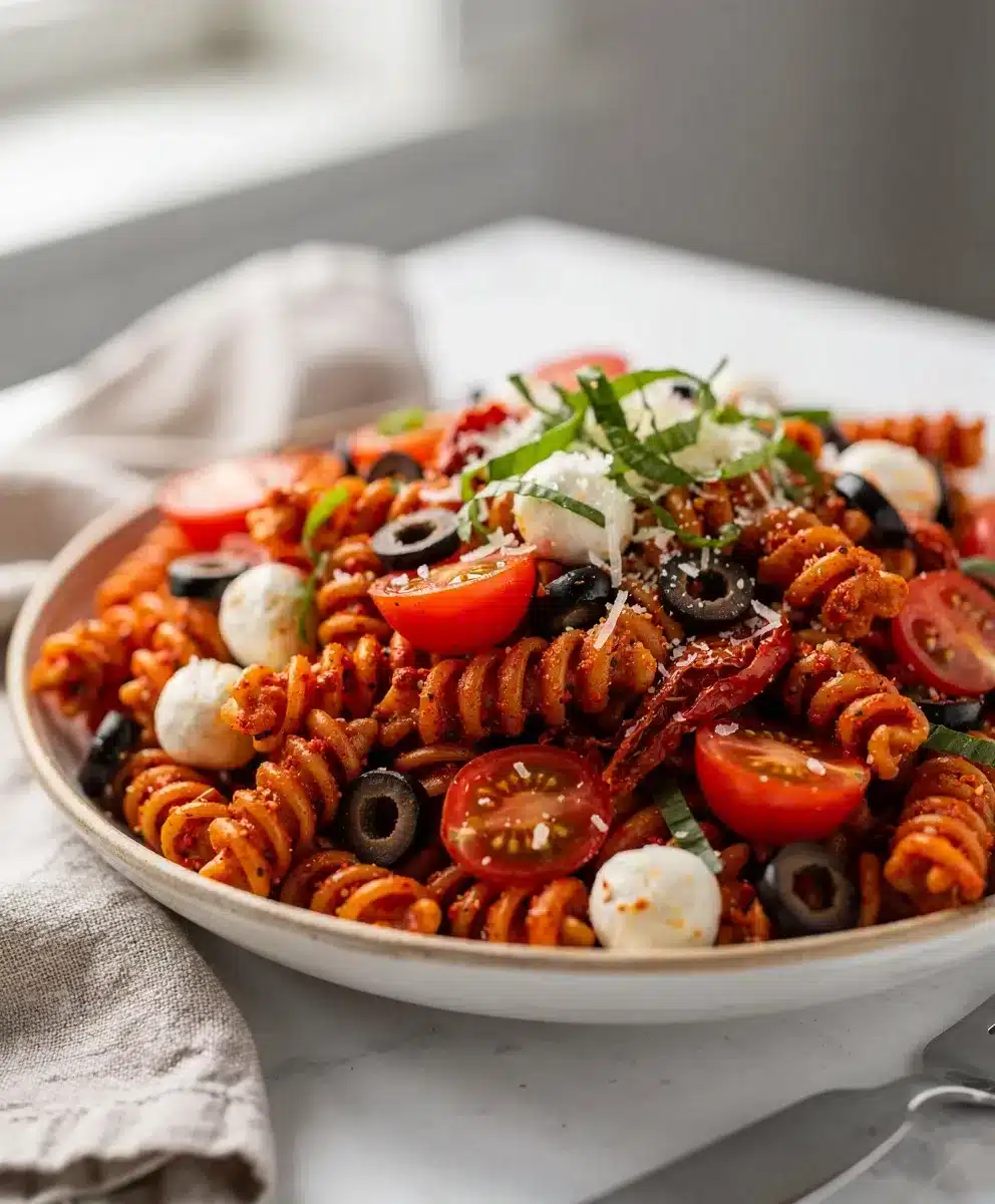 Sun Dried Tomato Pesto Pasta Salad 6 Sun Dried Tomato Pesto Pasta Salad featured image