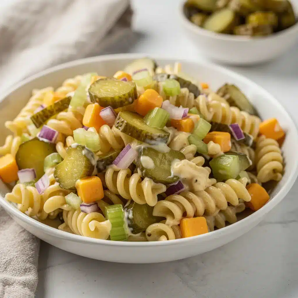 Chopped Dill Pickle Pasta Salad 8 Ingredients for Chopped Dill Pickle Pasta Salad