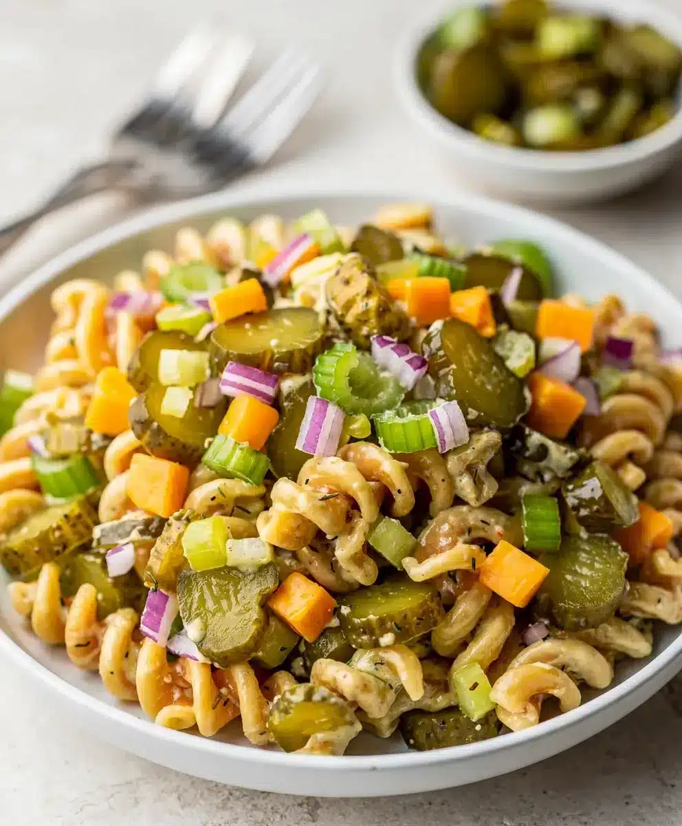 Chopped Dill Pickle Pasta Salad 6 Chopped Dill Pickle Pasta Salad featured image