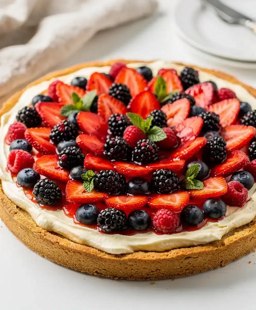 Classic Berry Cheesecake Fruit Pizza 6 Classic Berry Cheesecake Fruit Pizza featured image