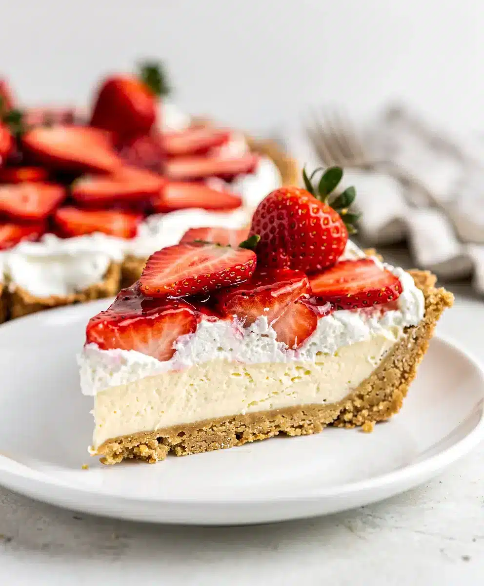 Creamy No Bake Strawberry Pie 6 Creamy No Bake Strawberry Pie featured image