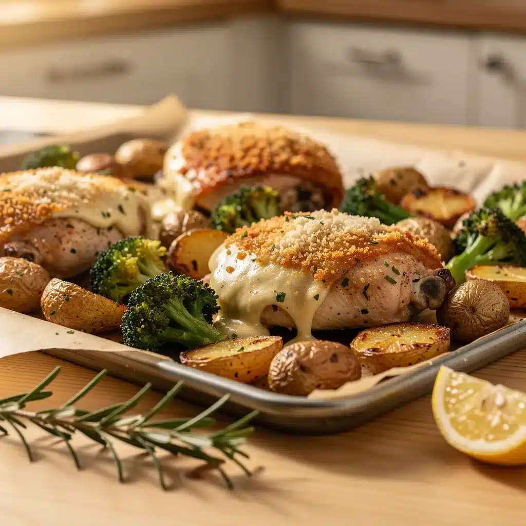 Creamy Parmesan Crusted Sheet Pan Chicken Dinner 8 Ingredients for Creamy Parmesan Crusted Sheet Pan Chicken Dinner