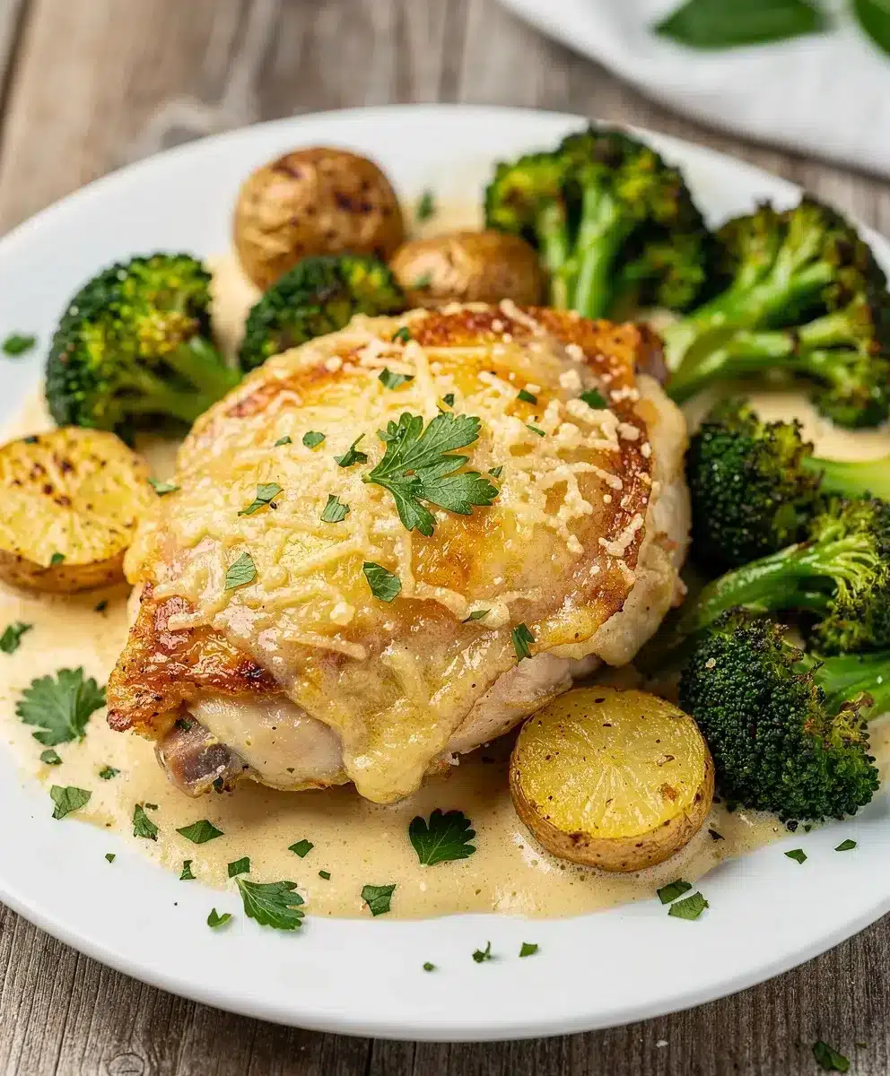 Creamy Parmesan Crusted Sheet Pan Chicken Dinner 6 Creamy Parmesan Crusted Sheet Pan Chicken Dinner featured image