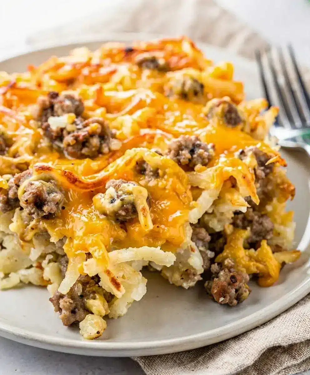 Creamy Crockpot Sausage Hashbrown Casserole 6 Creamy Crockpot Sausage Hashbrown Casserole featured image