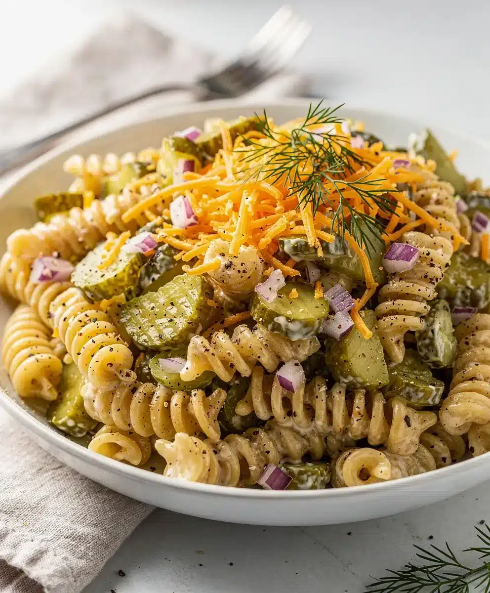 Fresh Dill Pickle Pasta Salad 6 Fresh Dill Pickle Pasta Salad featured image