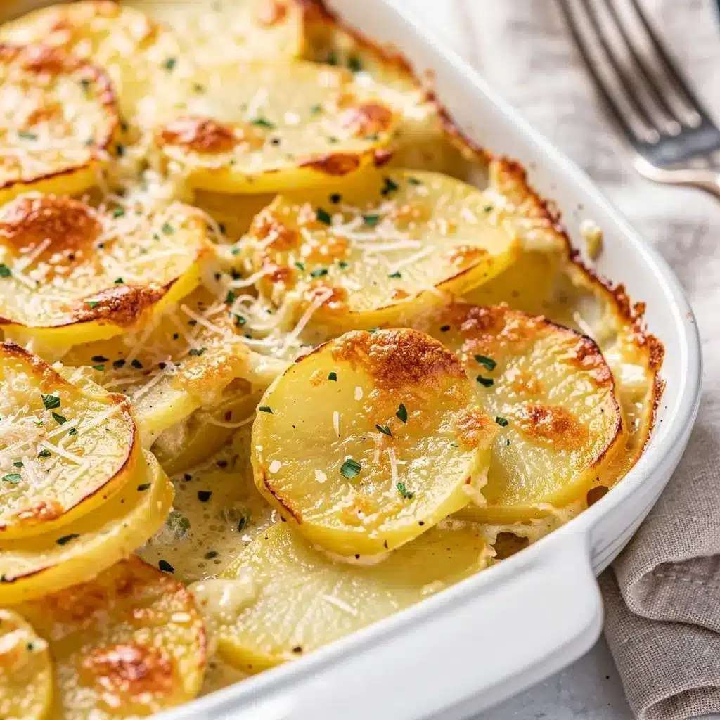 Easy Garlic Parmesan Scalloped Potatoes 8 Ingredients for Easy Garlic Parmesan Scalloped Potatoes