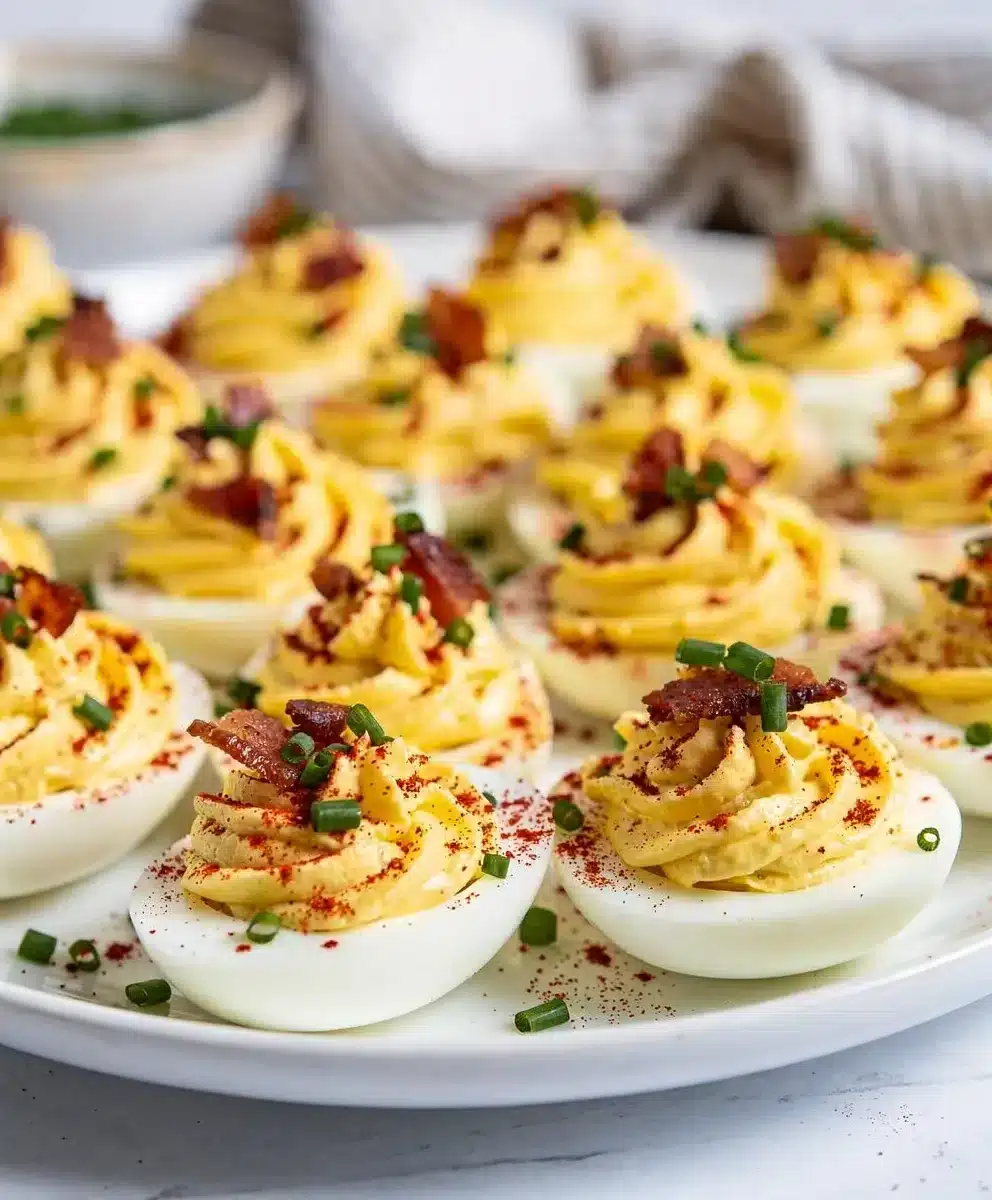 Loaded Bacon Ranch Deviled Eggs 6 Loaded Bacon Ranch Deviled Eggs featured image