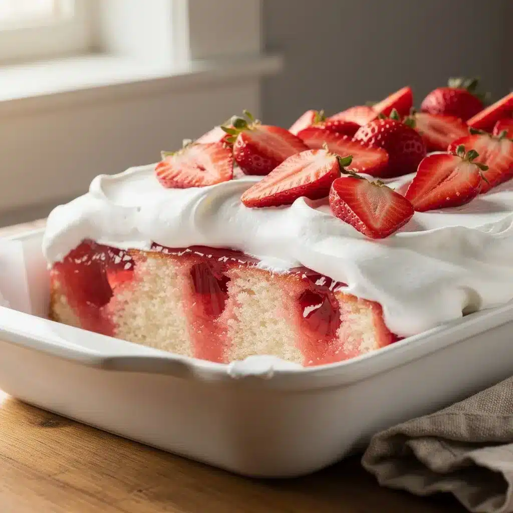 Easy Strawberry Jello Poke Cake 8 Ingredients for Easy Strawberry Jello Poke Cake