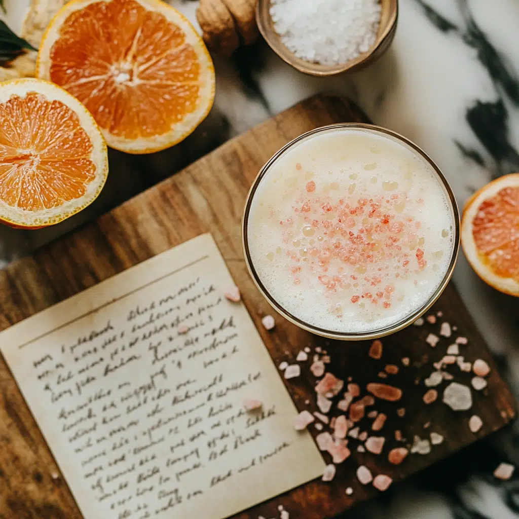 Handwritten recipe card for Japanese Pink Salt Trick