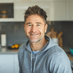 Adam Rivers, founder of Stack Sip Snack, a 38-year-old dad and healthy lifestyle food blogger