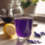 Brazilian Mounjaro Recipe in a vibrant purple tea glass