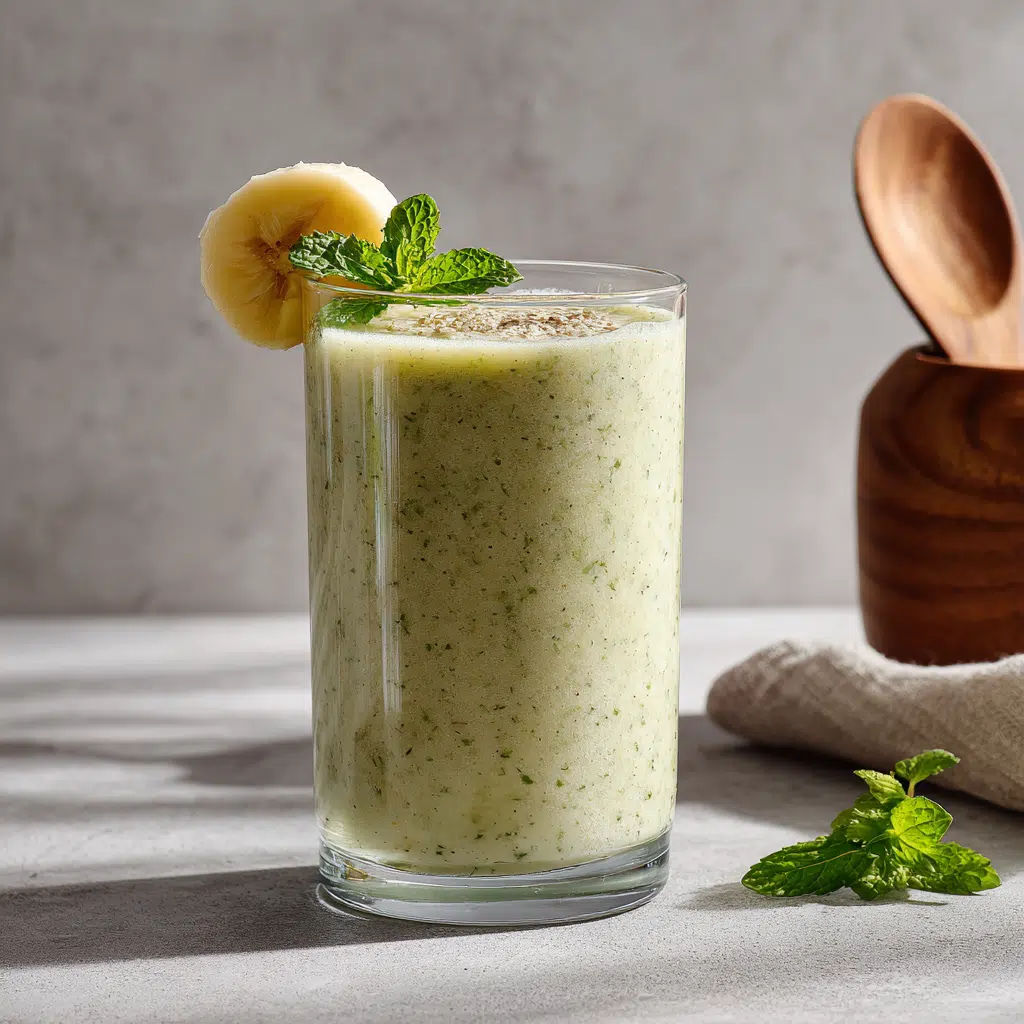 Japanese Mounjaro Drink Recipe smoothie with banana, lemon, and green tea