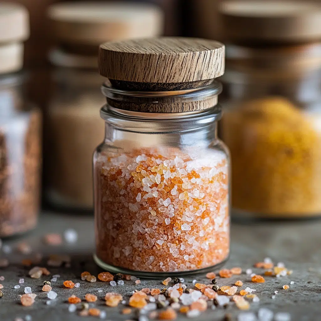 DIY Himalayan pink salt spice blends in gift jars