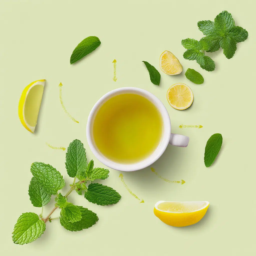 Timeline showing how lemon balm tea supports weight loss from day one to week three