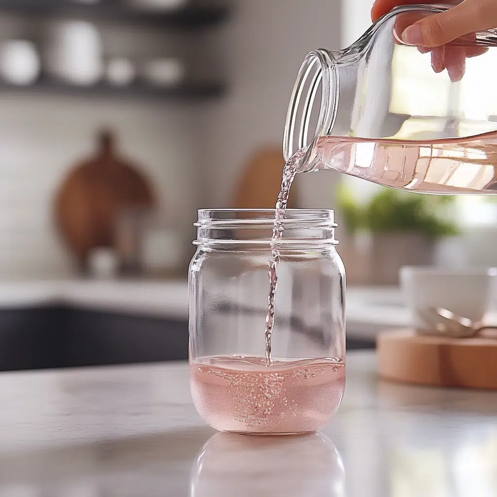 mixing pink salt recipe in mason jar