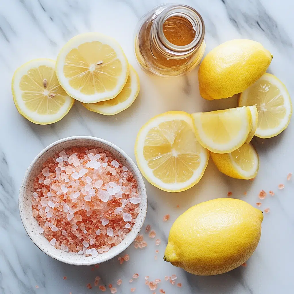 Natural Mounjaro Recipe ingredients flat lay