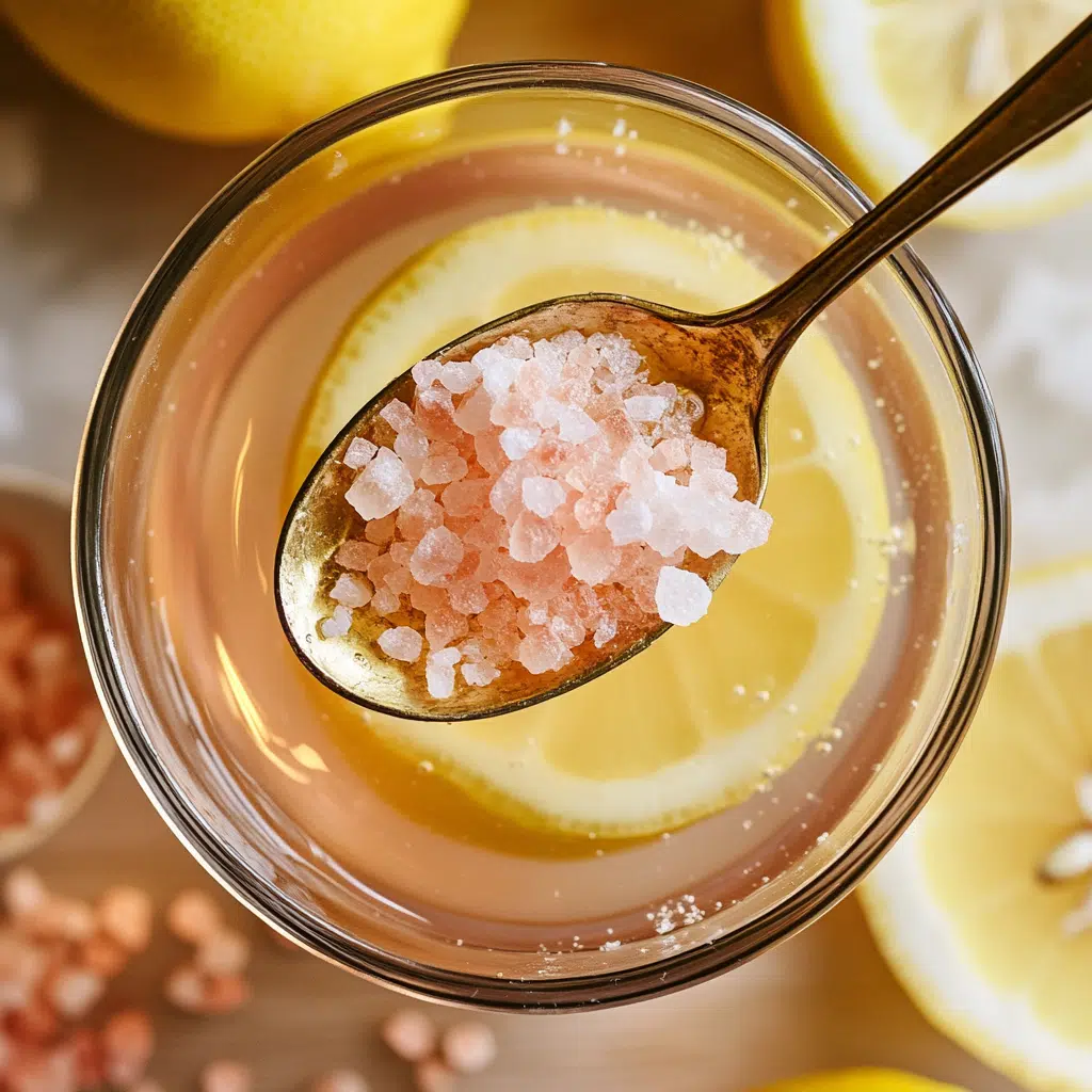 Mixing ingredients for Japanese Pink Salt Trick