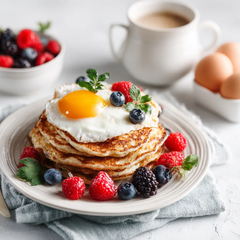 protein pancake mix with Greek yogurt and eggs