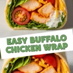 Easy Buffalo Chicken Wrap Recipes That Will Spice Up Your Lunch 2 Easy Buffalo Chicken Wrap with spicy sauce, fresh veggies, and cheddar cheese.