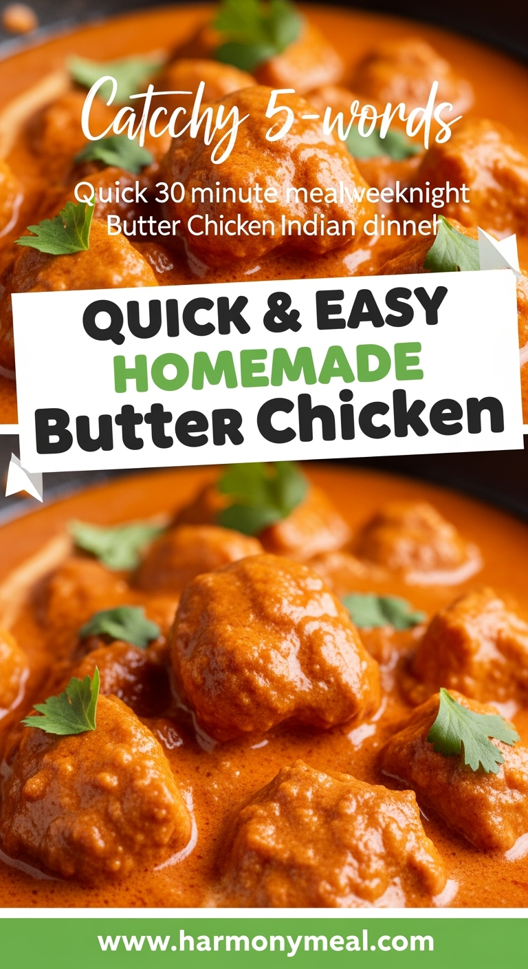 Quick & Easy Homemade Butter Chicken creamy tomato sauce close-up
