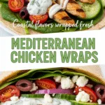 Mediterranean Chicken Wraps Made Easy: Flavorful Recipe Ideas to Try 2 Mediterranean chicken wraps with fresh veggies and creamy tzatziki sauce