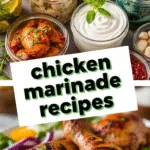 Chicken marinade with herbs, olive oil, lemon juice, and garlic.