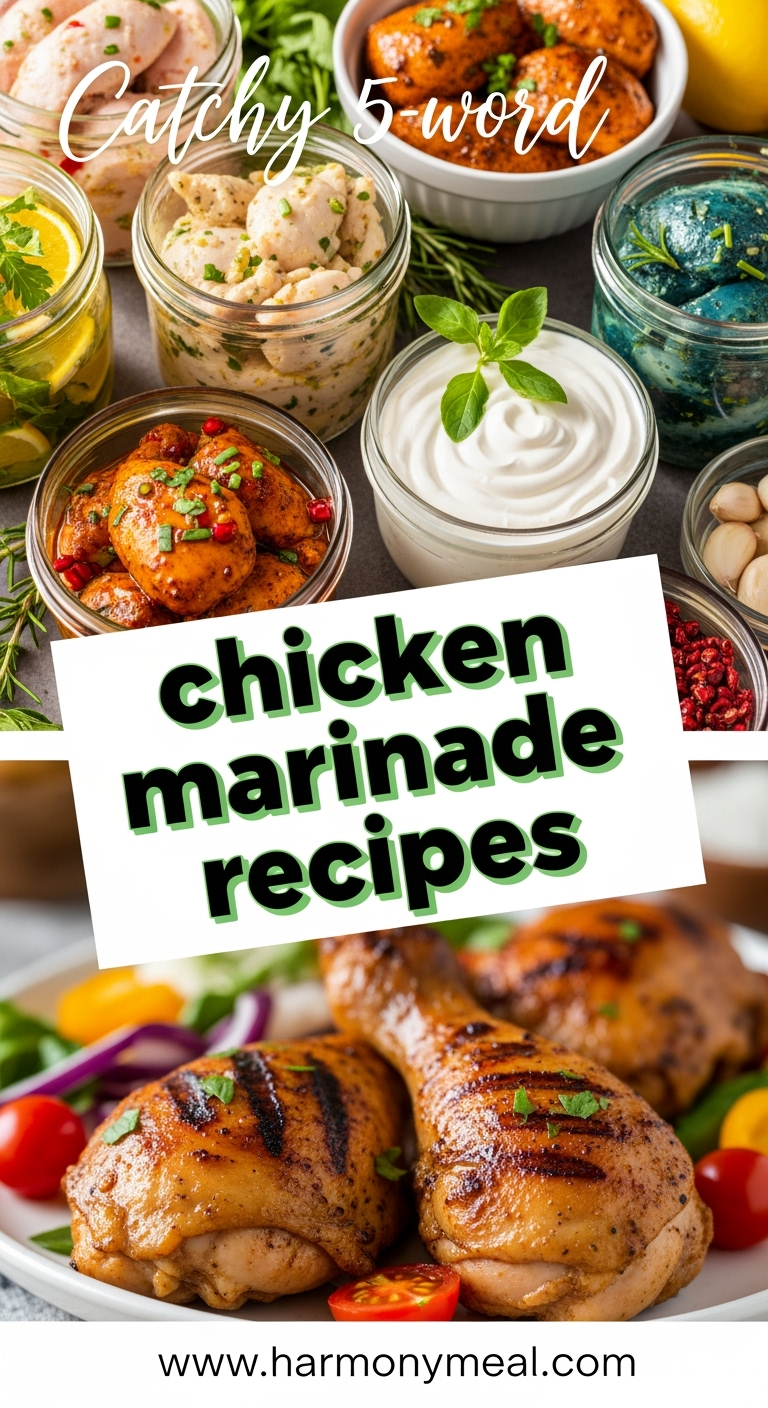 Chicken marinade with herbs, olive oil, lemon juice, and garlic.