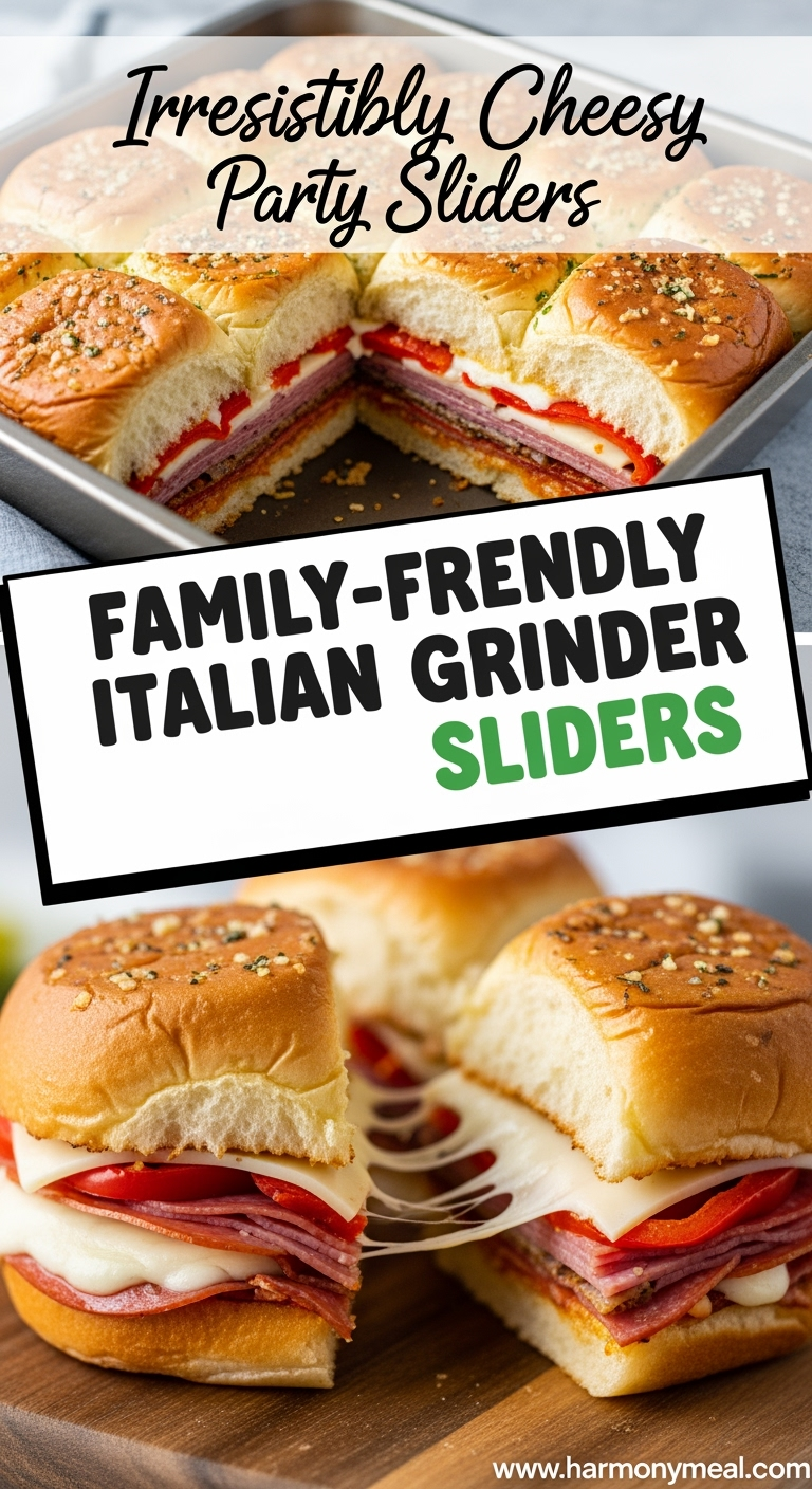 Family-Friendly Italian Grinder Sliders with melty cheese and savory layers