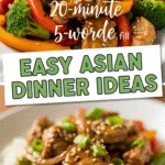 Easy Asian dinner ideas stir fry with colorful vegetables and protein