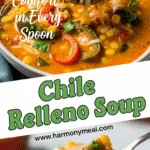 Chile Relleno Soup Secrets That Will Spice Up Your Dinner Tonight 2 Creamy Chile Relleno Soup with roasted peppers, corn, cheese textures.