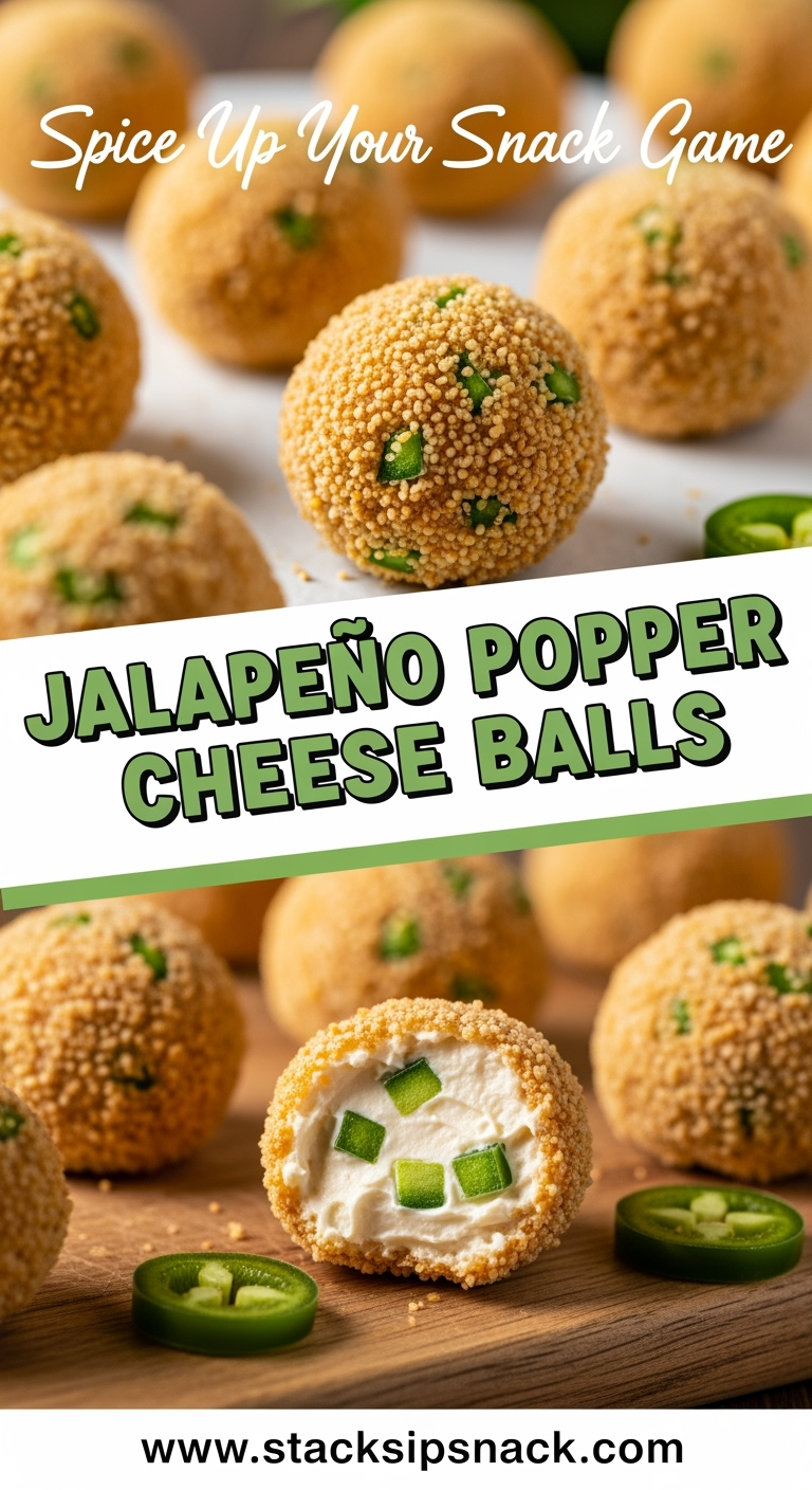 Crispy golden Jalapeño Popper Cheese Balls on rustic white platter