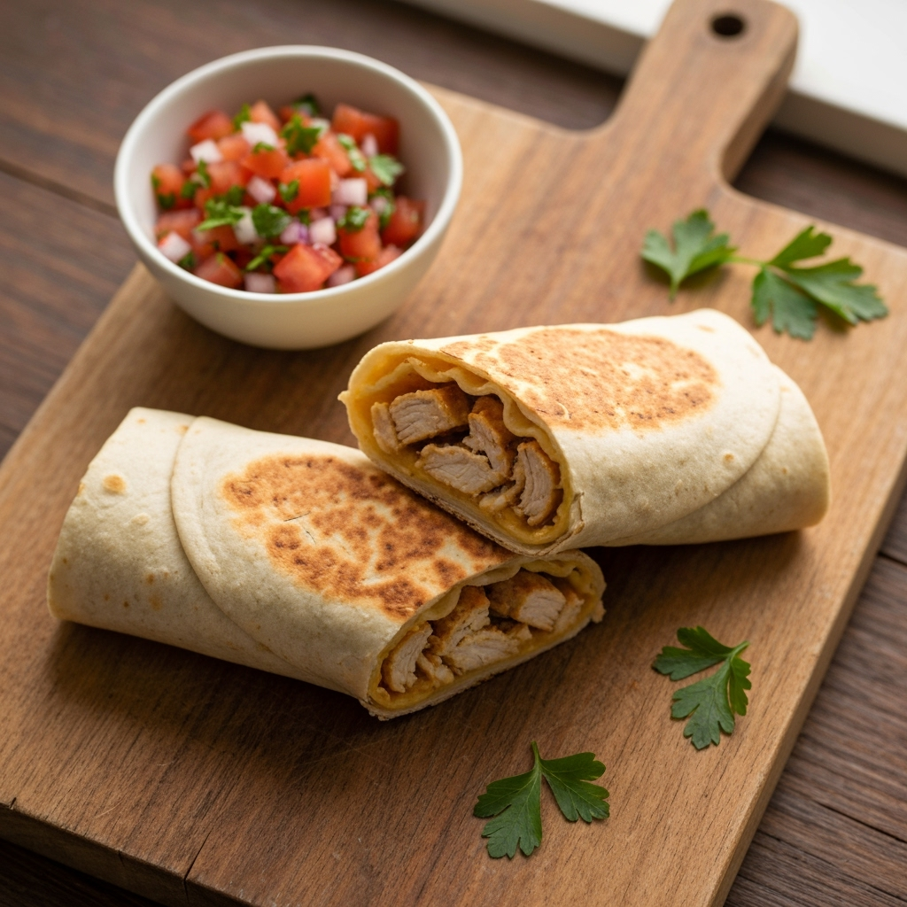 Cozy Cheesy Garlic Chicken Wraps 6 cozy cheesy garlic chicken wrap closeup 2025 09 30T113543.933Z