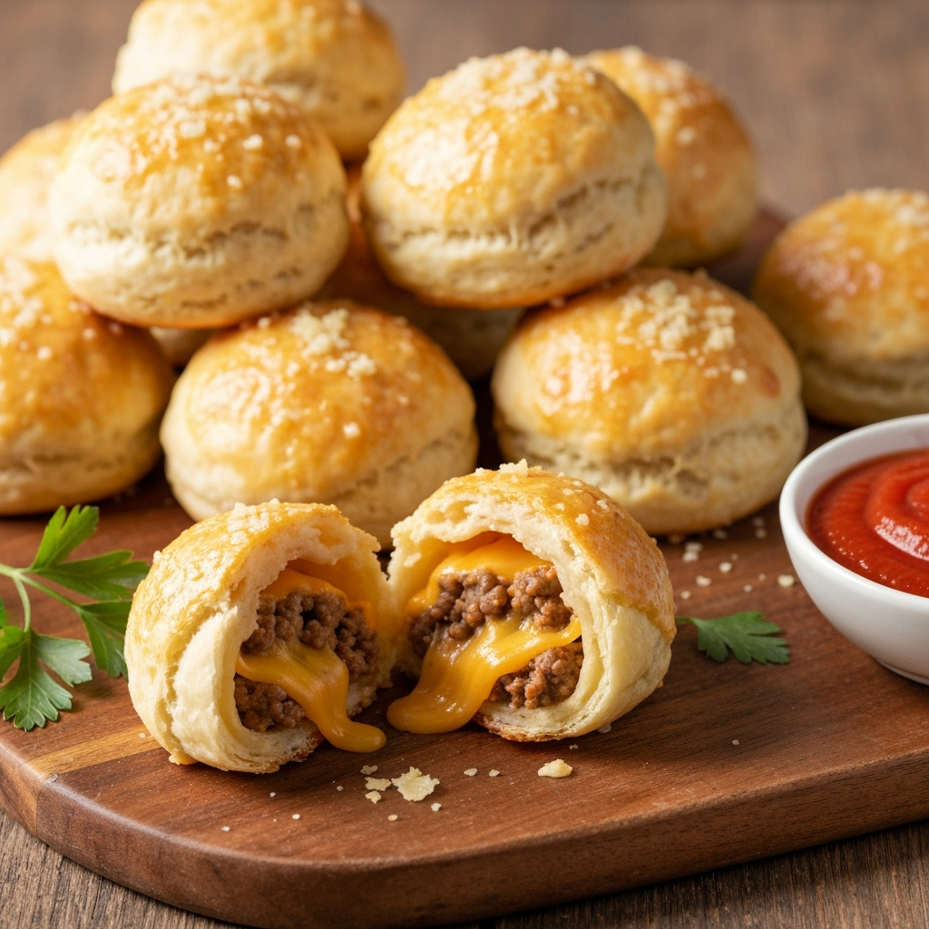 Irresistible Garlic Parmesan Cheeseburger Bombs 6 golden brown cheeseburger bombs garlic parmesan 2025 09 30T212147.160Z 1