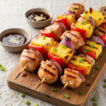 Grilled pineapple chicken kabobs with teriyaki glaze recipe
