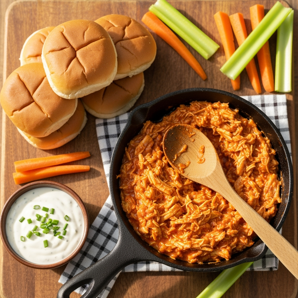 rustic buffalo chicken slider deconstructed overhead 2025 09 30T112843.231Z